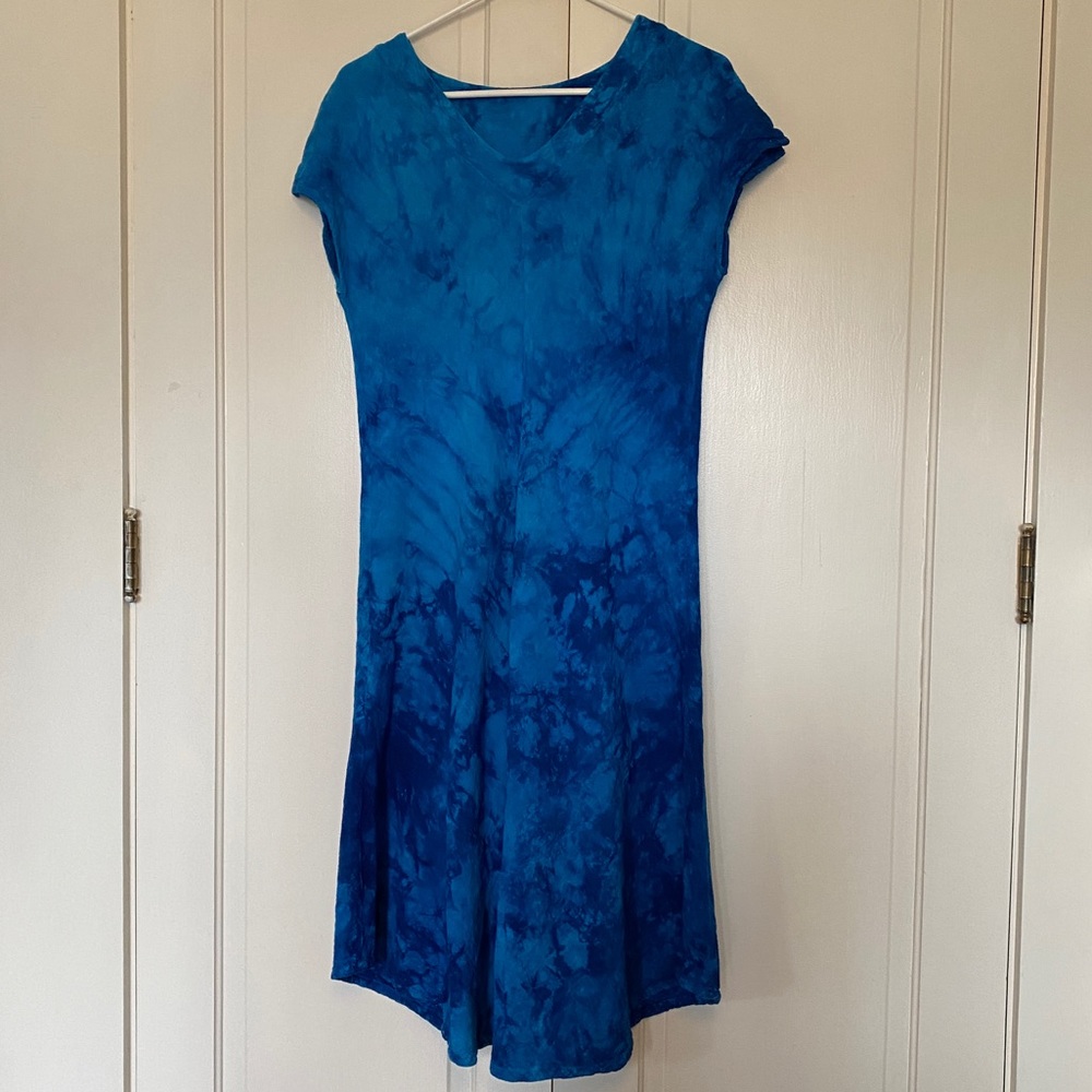 Oh My Gauze! Blue tye dye dress